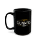 Gunners 1886 Black Coffee Mug — Vintage Pub Style Fan Design 11/15oz