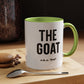 The GOAT Dad Accent Coffee Mug — 11/15oz Black-Handle Gift