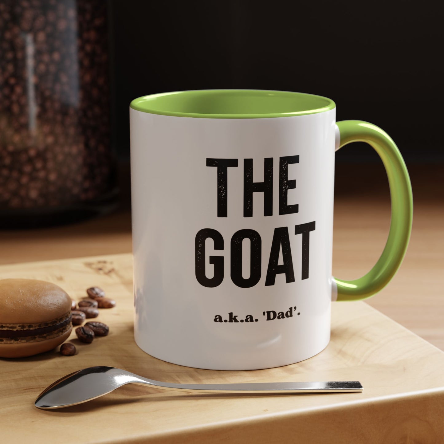 The GOAT Dad Accent Coffee Mug — 11/15oz Black-Handle Gift