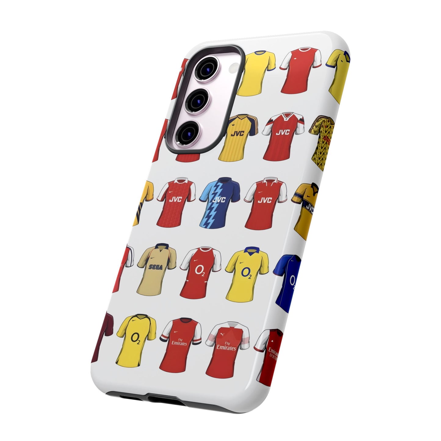Arsenal Football Jersey Pattern Phone Case – Vintage Kit Collage Tough Cases