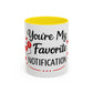 Coffee Mug — "You're My Favorite Notification" Accent Love Mug (11/15 oz)