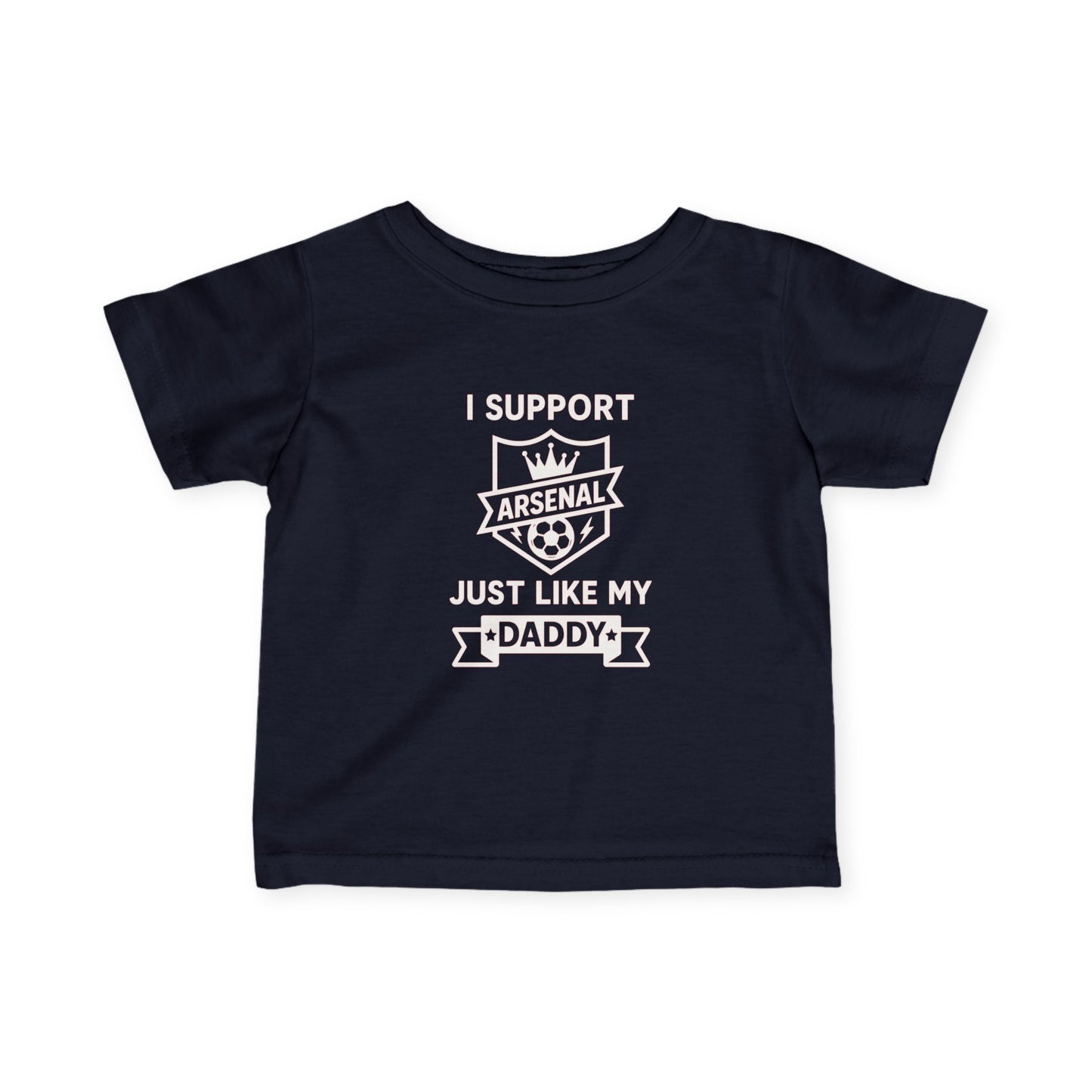 Infant Tee — "I Support My Dad Just Like My Daddy" Cute Baby Shirt for New Dads & Father’s Day