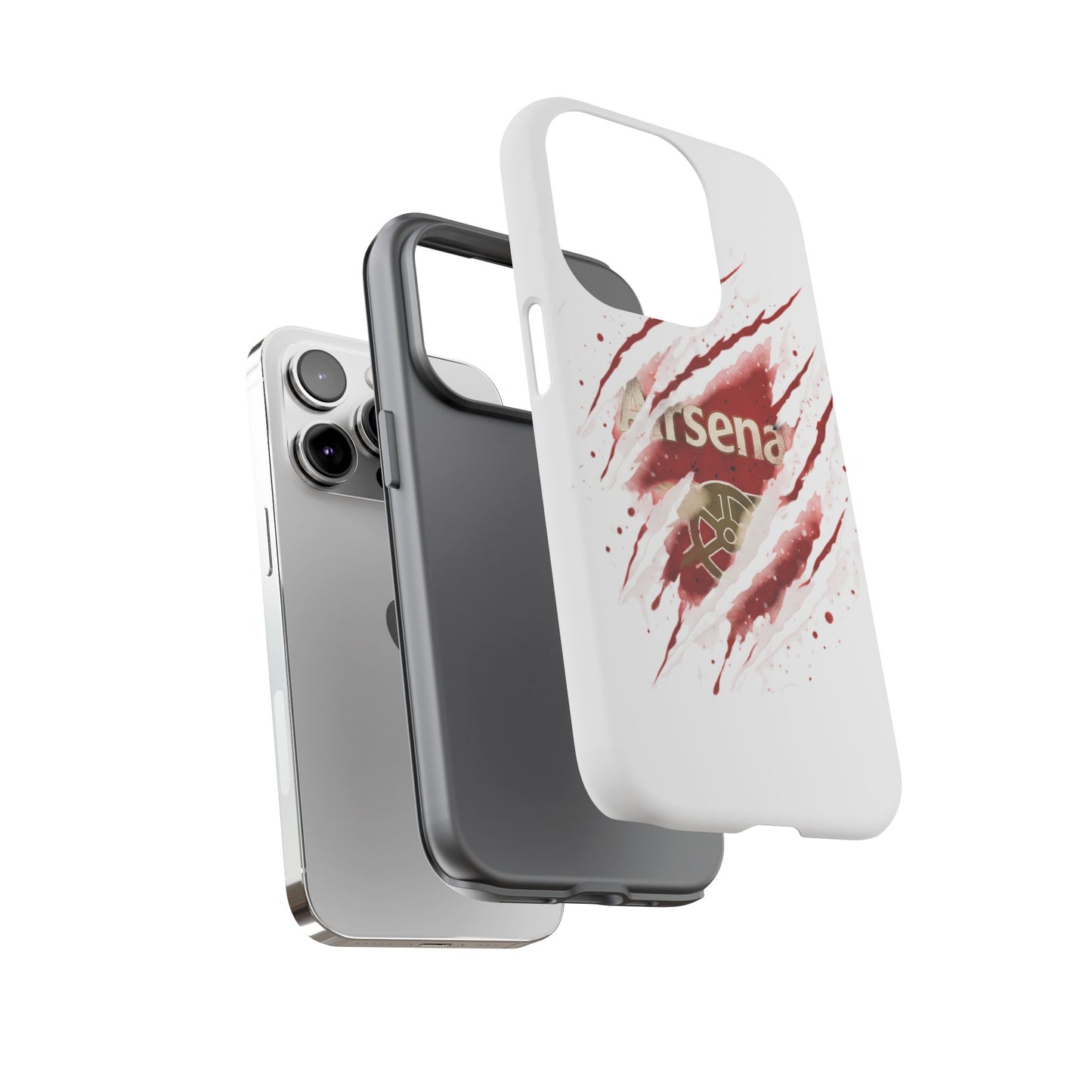 Arsenal Inspired Ripped Claw Phone Case — Football Fan Protective Cover