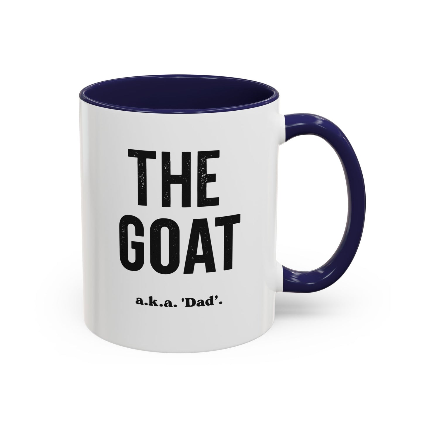 The GOAT Dad Accent Coffee Mug — 11/15oz Black-Handle Gift