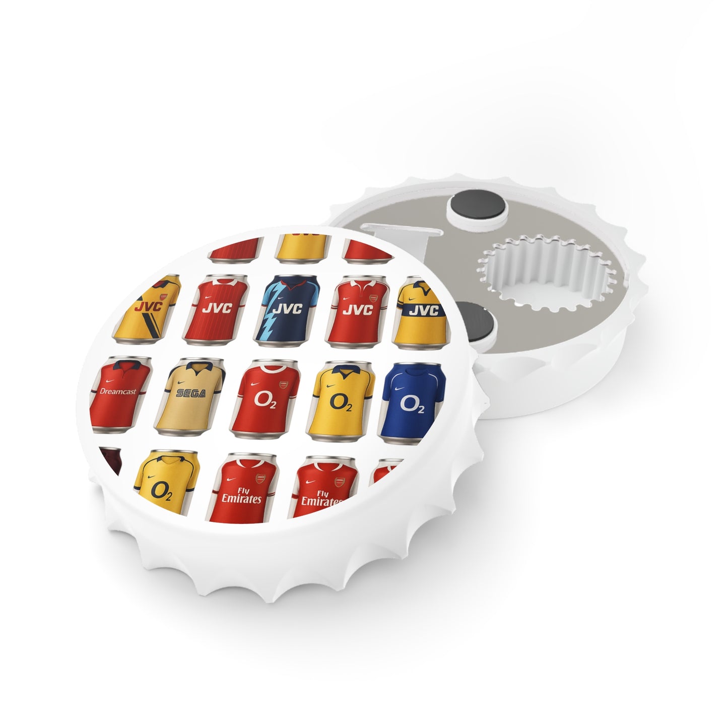 Arsenal Fan Beer Can Bottle Opener — North London Forever Heart Design