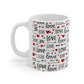 Love Pattern Ceramic Mug — 11oz & 15oz Valentine’s Coffee Cup