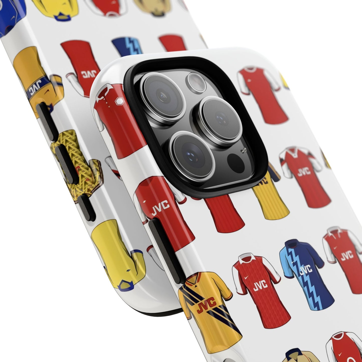 Arsenal Football Jersey Pattern Phone Case – Vintage Kit Collage Tough Cases