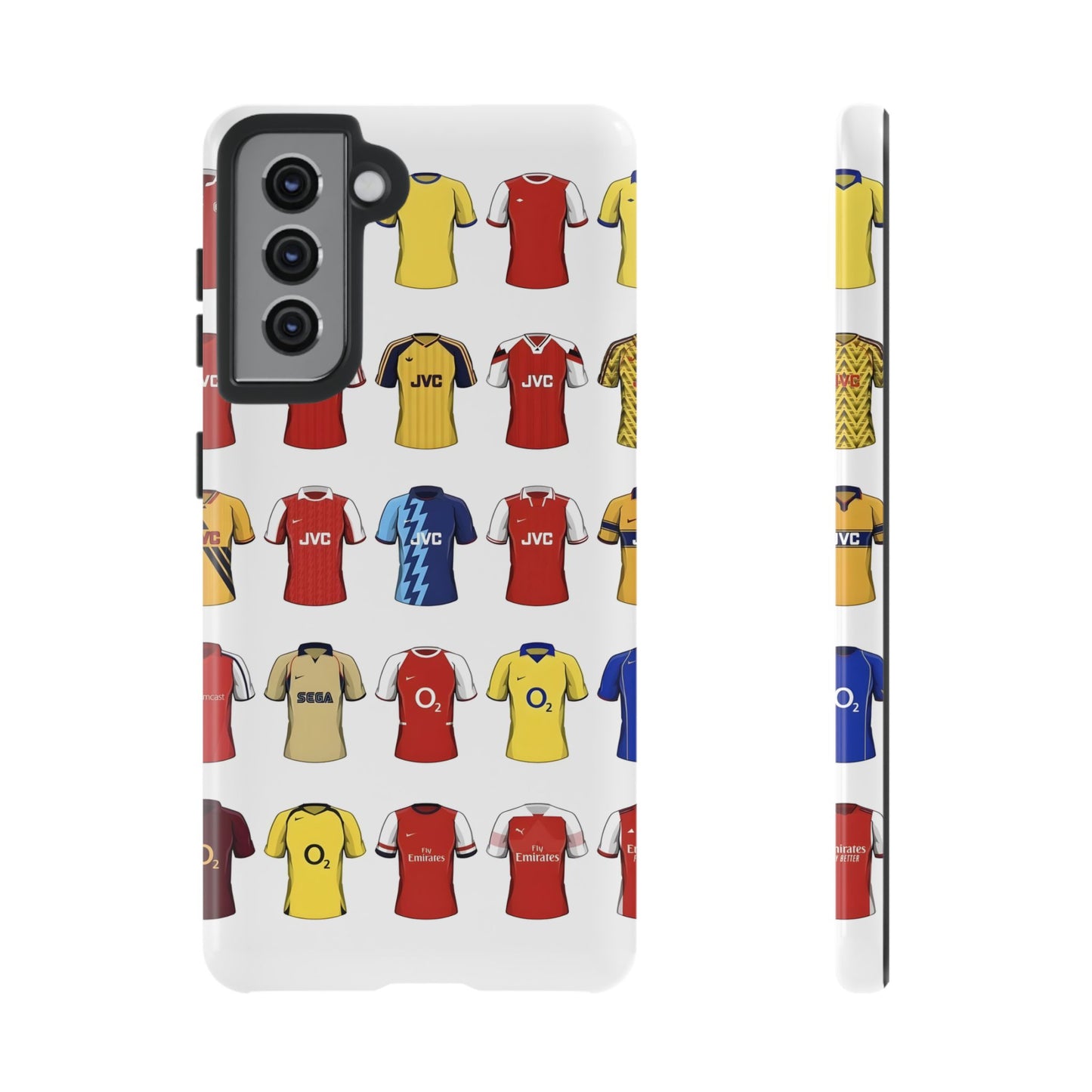 Arsenal Football Jersey Pattern Phone Case – Vintage Kit Collage Tough Cases