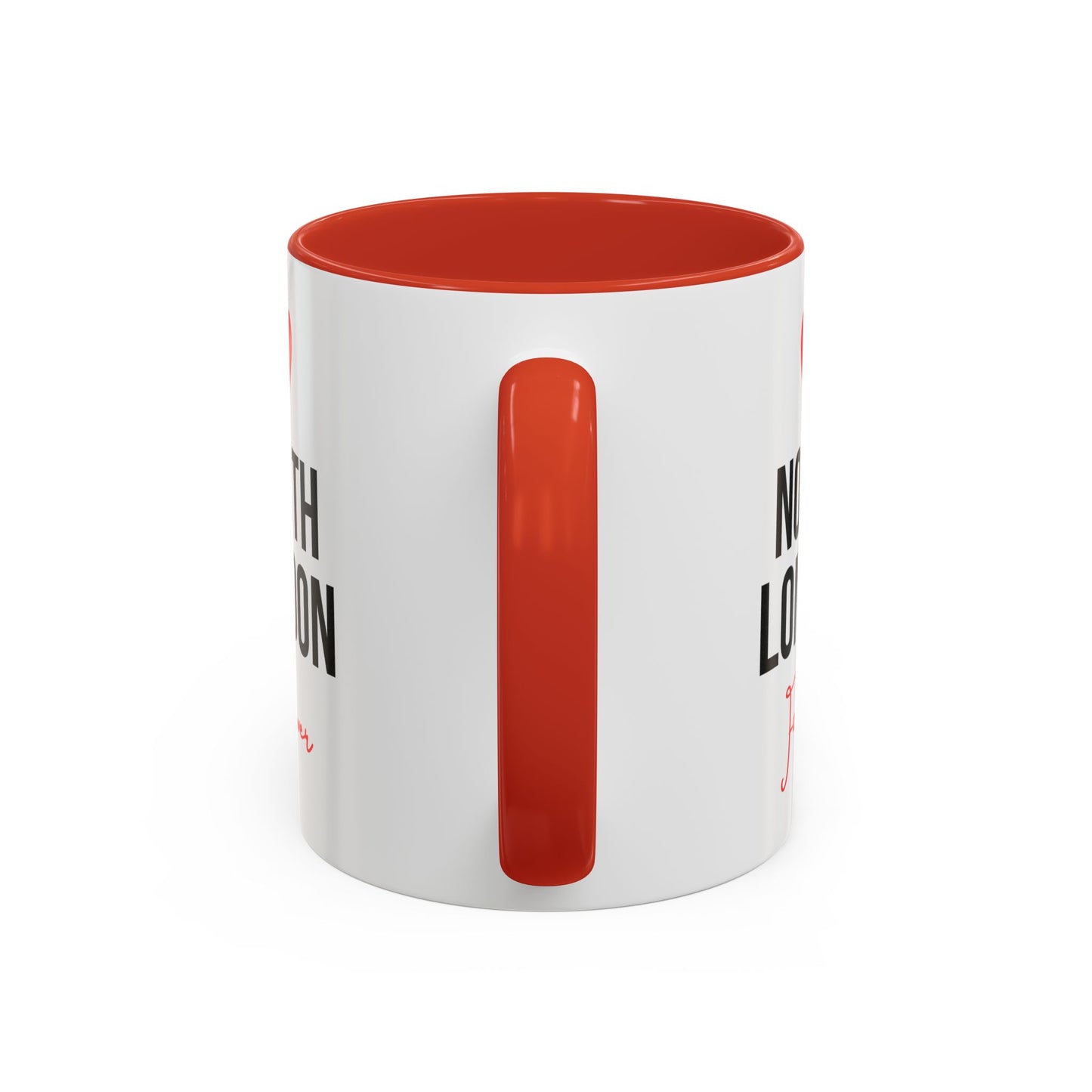 North London Forever Mug – Red Heart Football Coffee Cup (11oz)