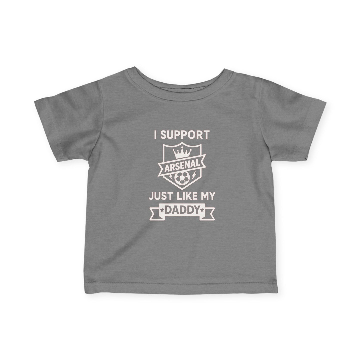 Infant Tee — "I Support My Dad Just Like My Daddy" Cute Baby Shirt for New Dads & Father’s Day
