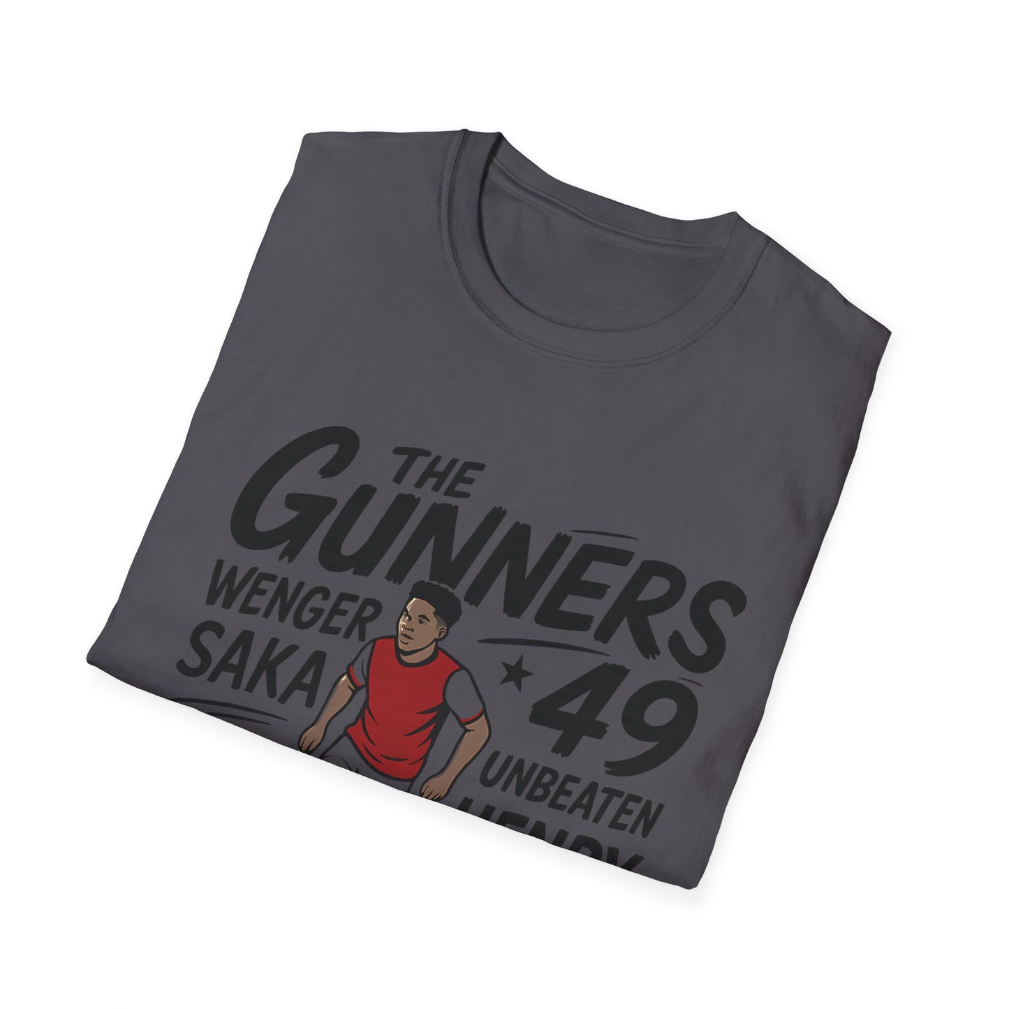The Gunners Arsenal T-Shirt — Arsenal Legends Shirt (Wenger, Henry, Bergkamp, Saka)