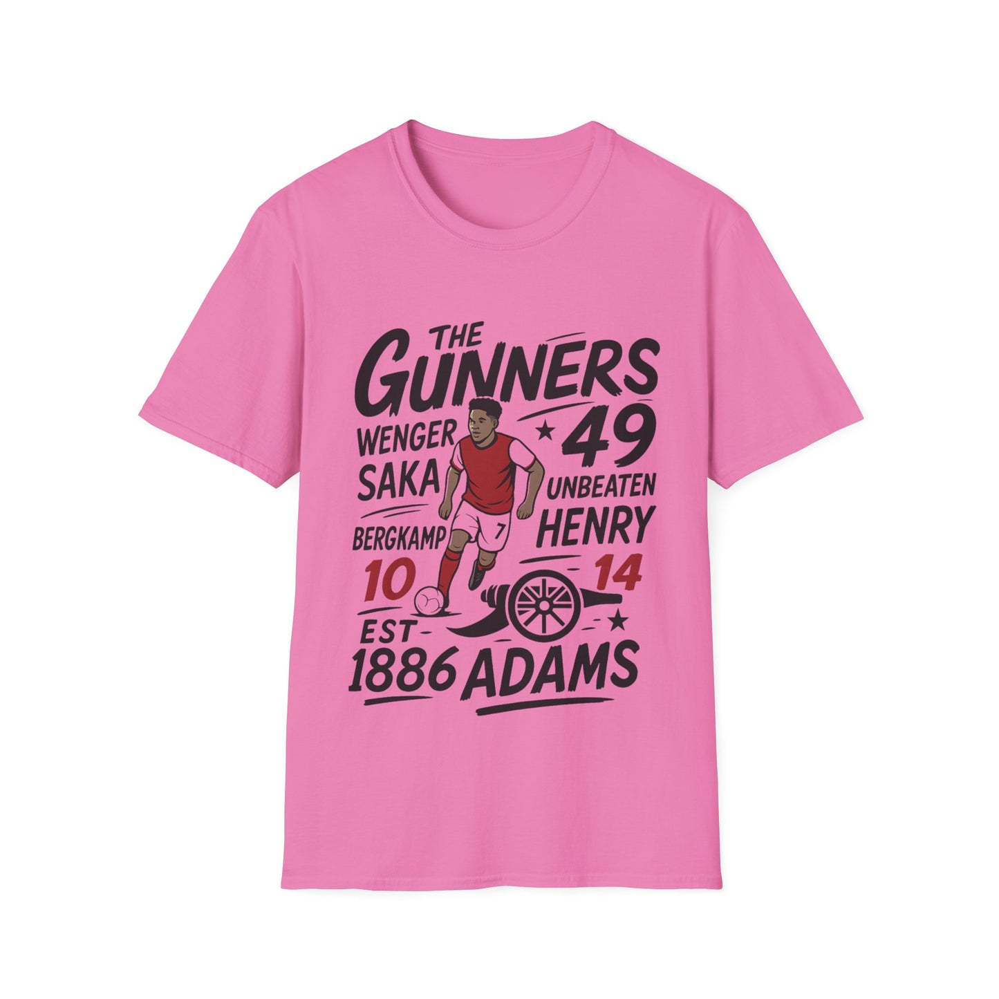 The Gunners Arsenal T-Shirt — Arsenal Legends Shirt (Wenger, Henry, Bergkamp, Saka)