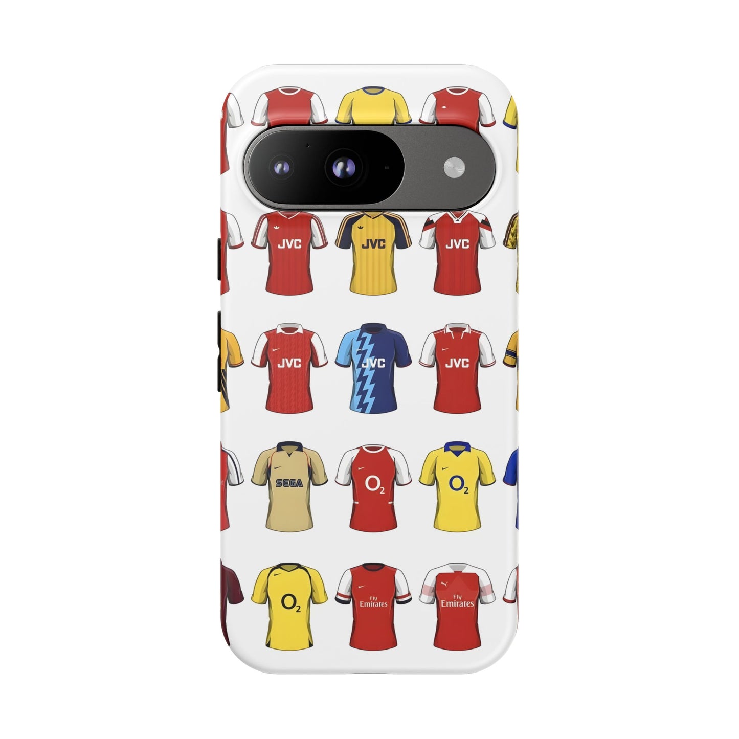 Arsenal Football Jersey Pattern Phone Case – Vintage Kit Collage Tough Cases
