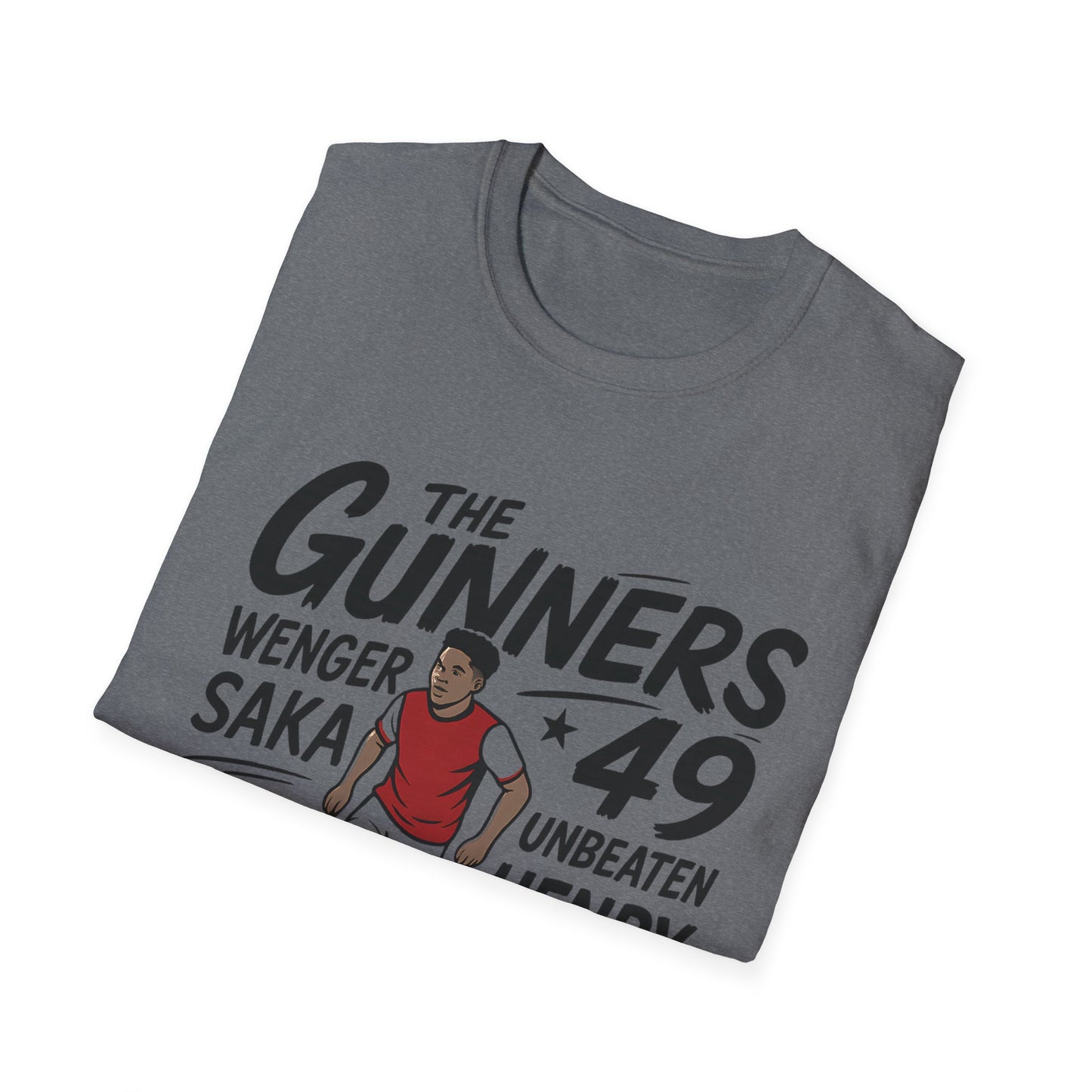 The Gunners Arsenal T-Shirt — Arsenal Legends Shirt (Wenger, Henry, Bergkamp, Saka)