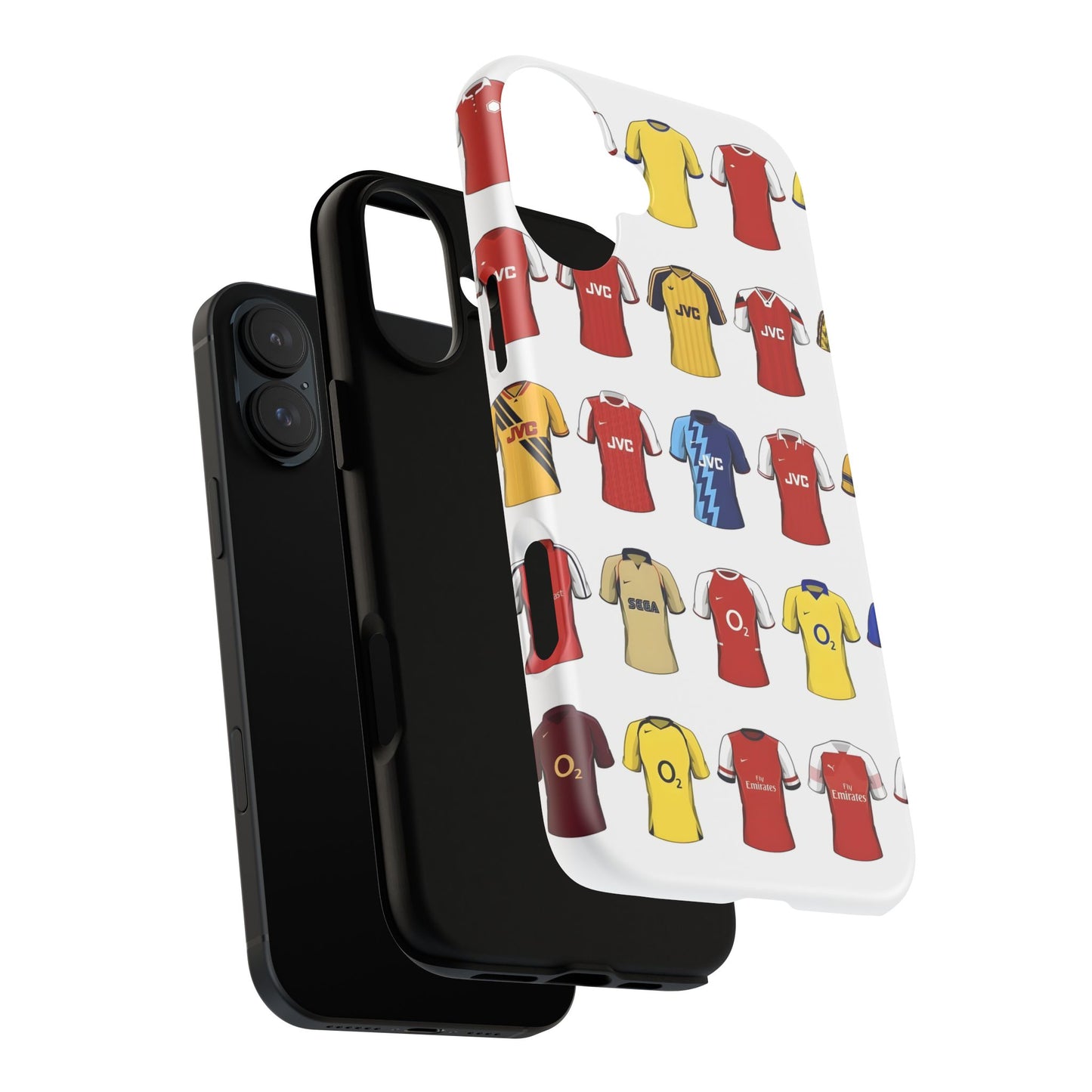 Arsenal Football Jersey Pattern Phone Case – Vintage Kit Collage Tough Cases