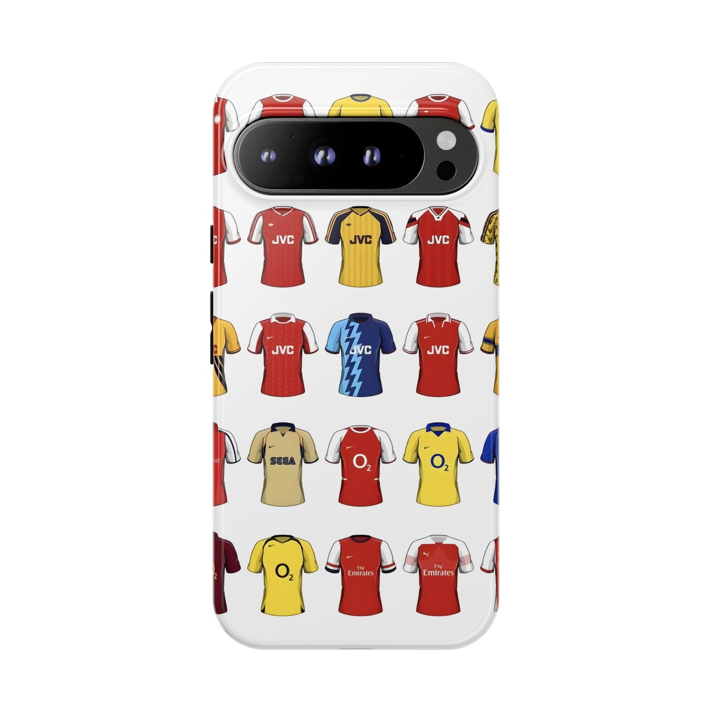 Arsenal Football Jersey Pattern Phone Case – Vintage Kit Collage Tough Cases