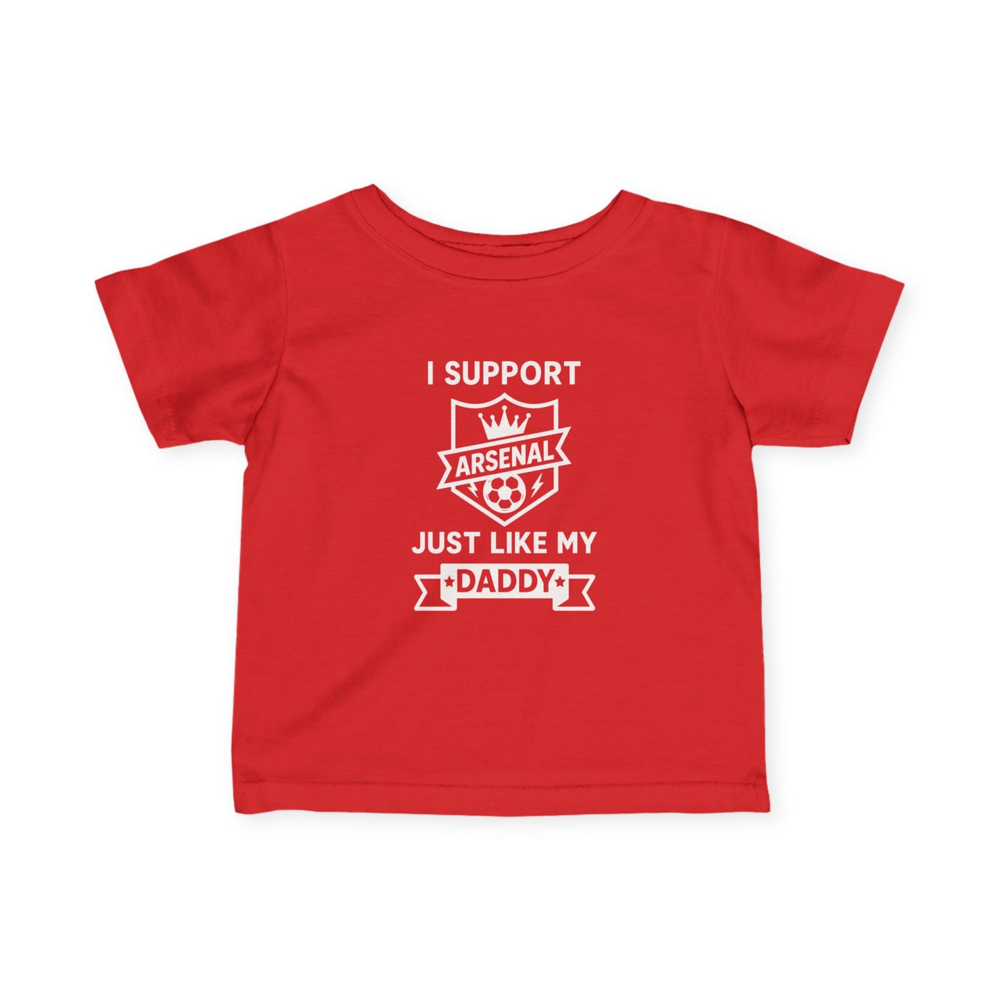 Infant Tee — "I Support My Dad Just Like My Daddy" Cute Baby Shirt for New Dads & Father’s Day