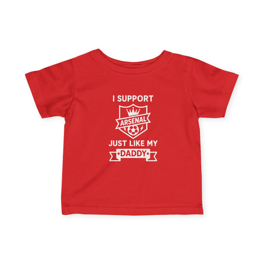Infant Tee — "I Support My Dad Just Like My Daddy" Cute Baby Shirt for New Dads & Father’s Day