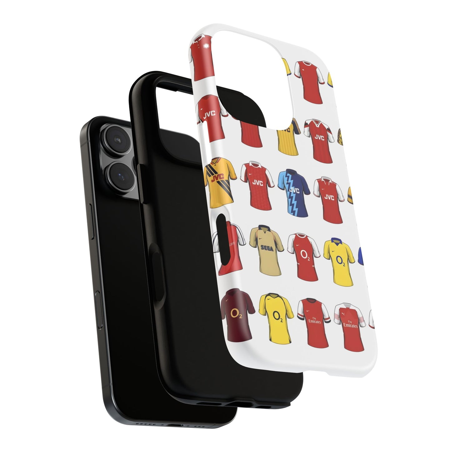 Arsenal Football Jersey Pattern Phone Case – Vintage Kit Collage Tough Cases