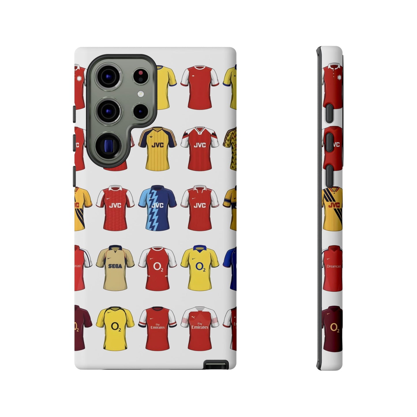 Arsenal Football Jersey Pattern Phone Case – Vintage Kit Collage Tough Cases