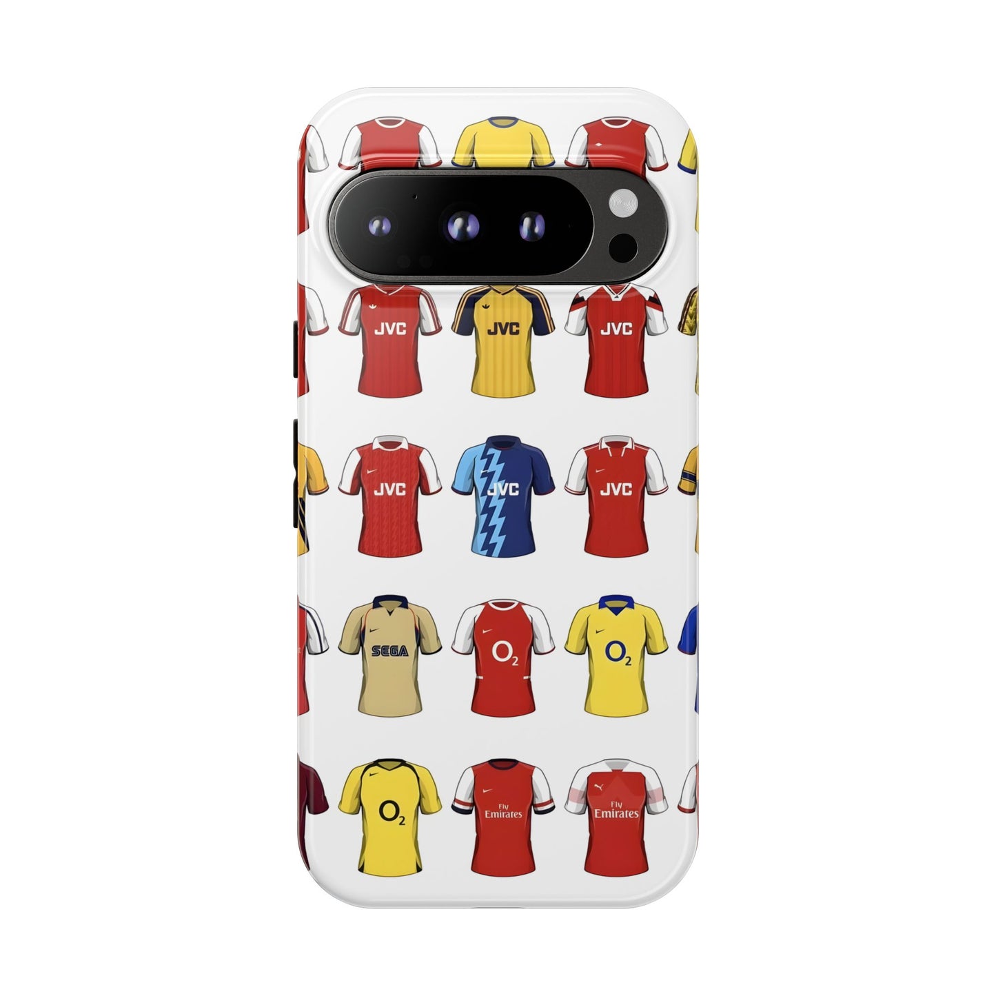 Arsenal Football Jersey Pattern Phone Case – Vintage Kit Collage Tough Cases