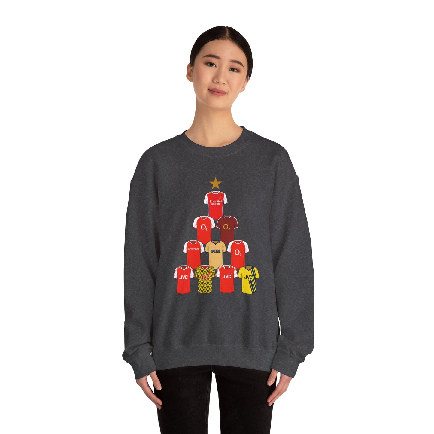 Football Jersey Christmas Tree Sweatshirt — Retro Kit Holiday Crewneck