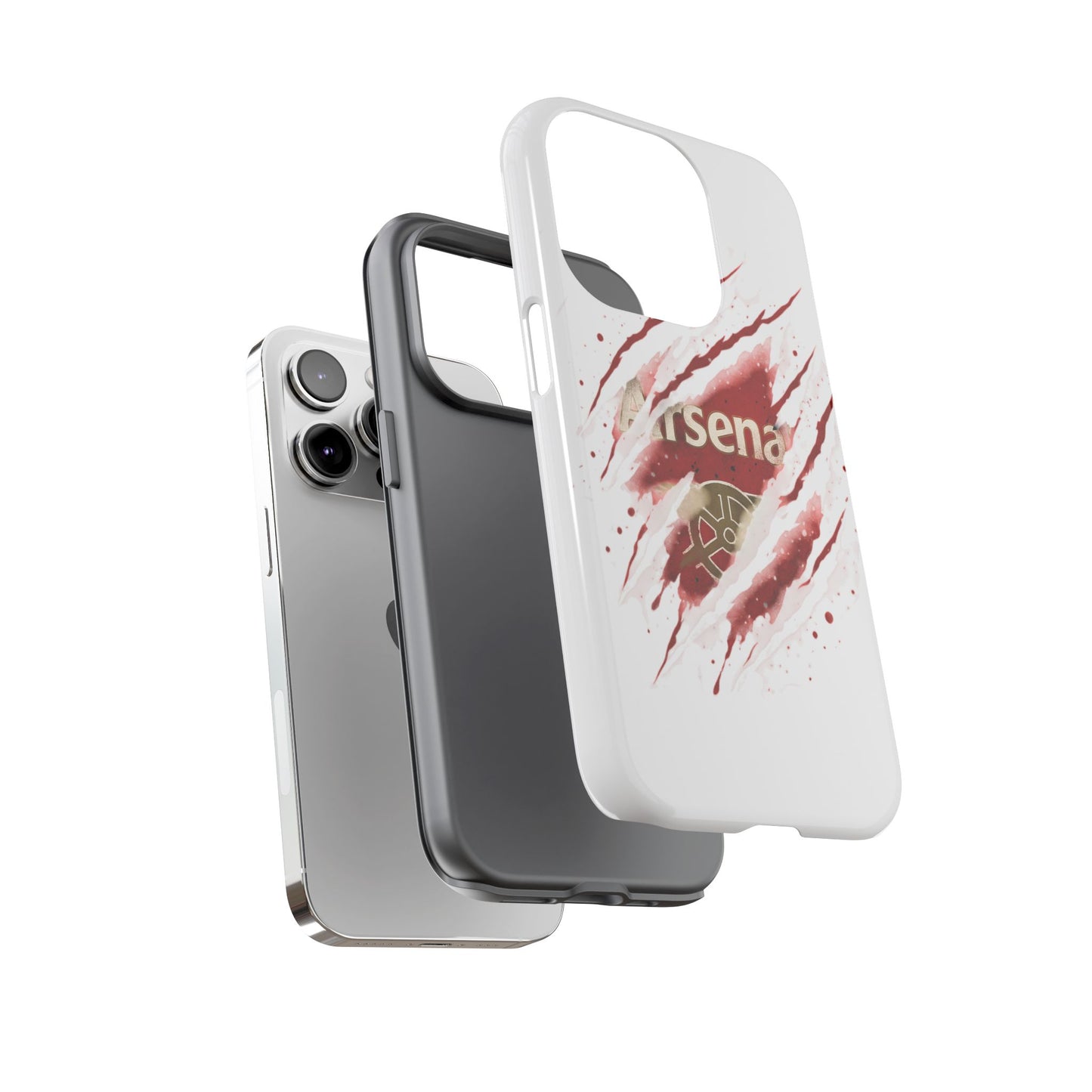Arsenal Inspired Ripped Claw Phone Case — Football Fan Protective Cover