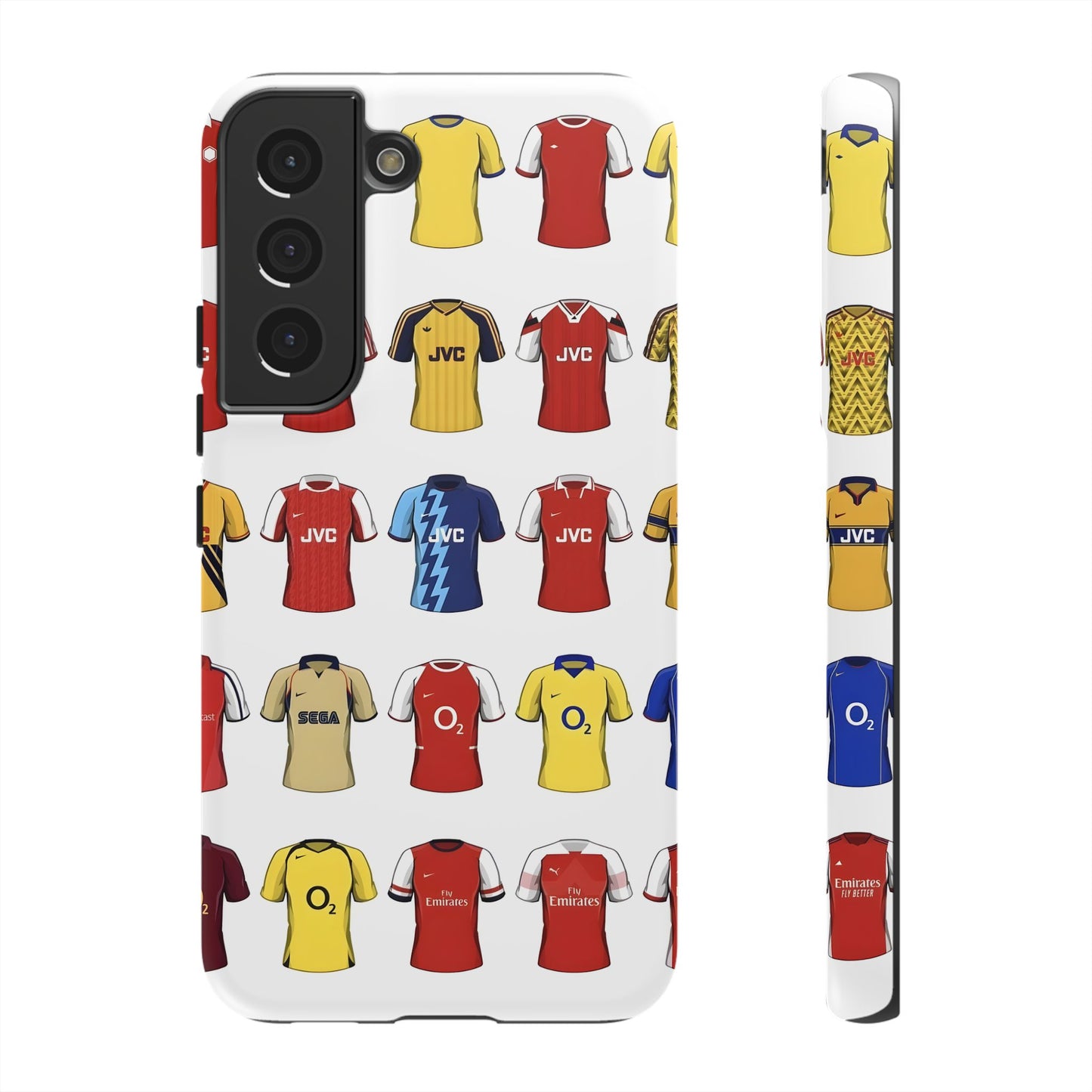 Arsenal Football Jersey Pattern Phone Case – Vintage Kit Collage Tough Cases