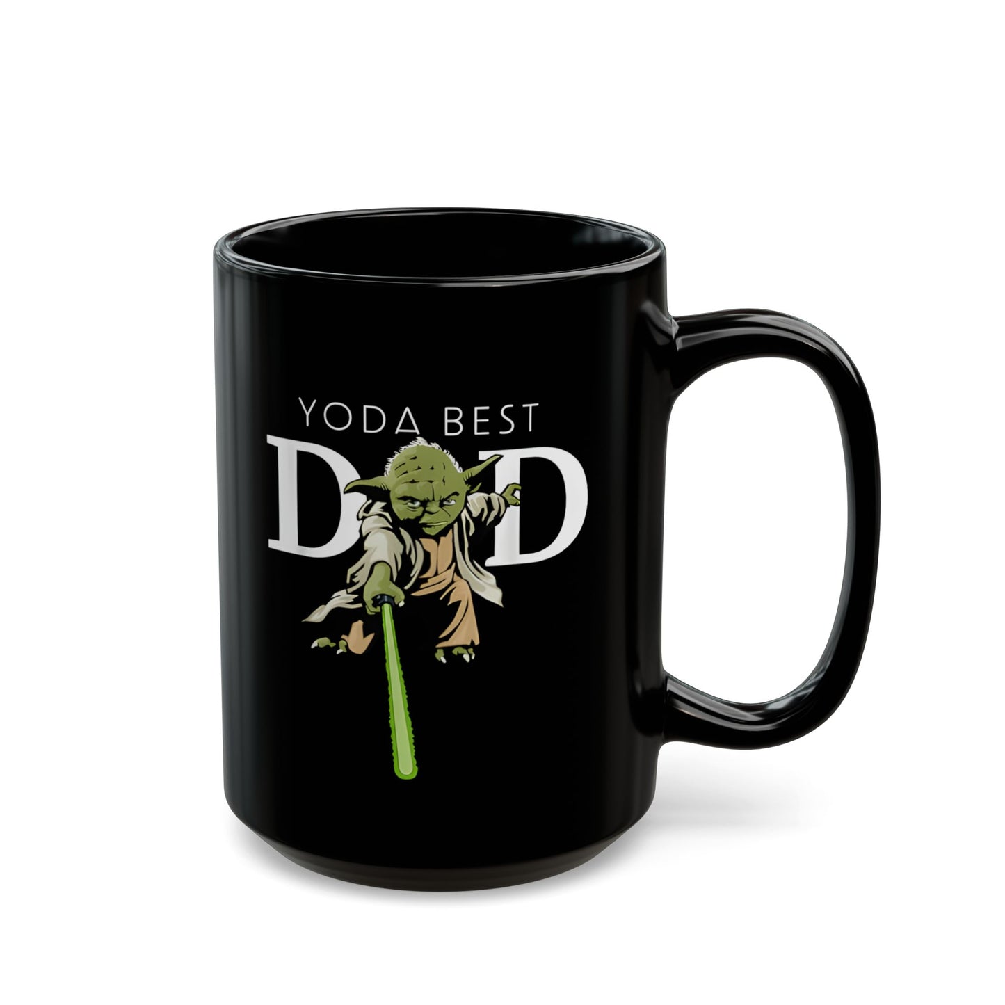 Yoda Best Dad Black Mug – Funny Star Wars Father’s Day Coffee Cup (11oz/15oz)