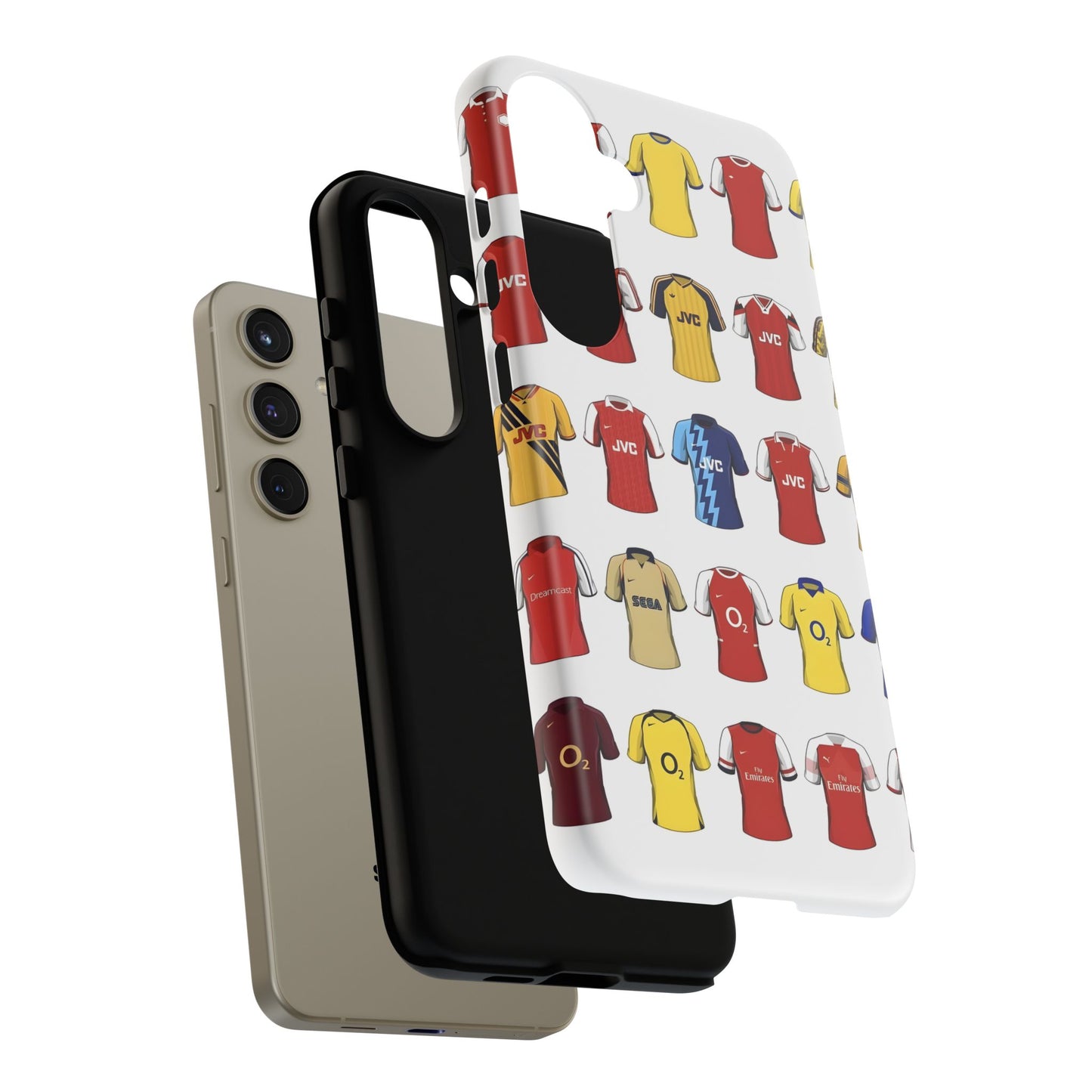 Arsenal Football Jersey Pattern Phone Case – Vintage Kit Collage Tough Cases