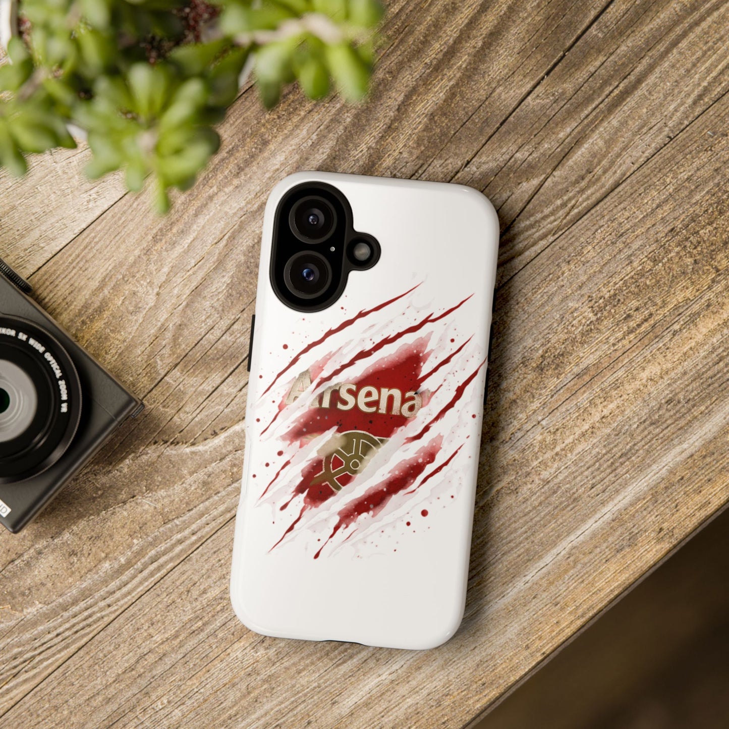 Arsenal Inspired Ripped Claw Phone Case — Football Fan Protective Cover