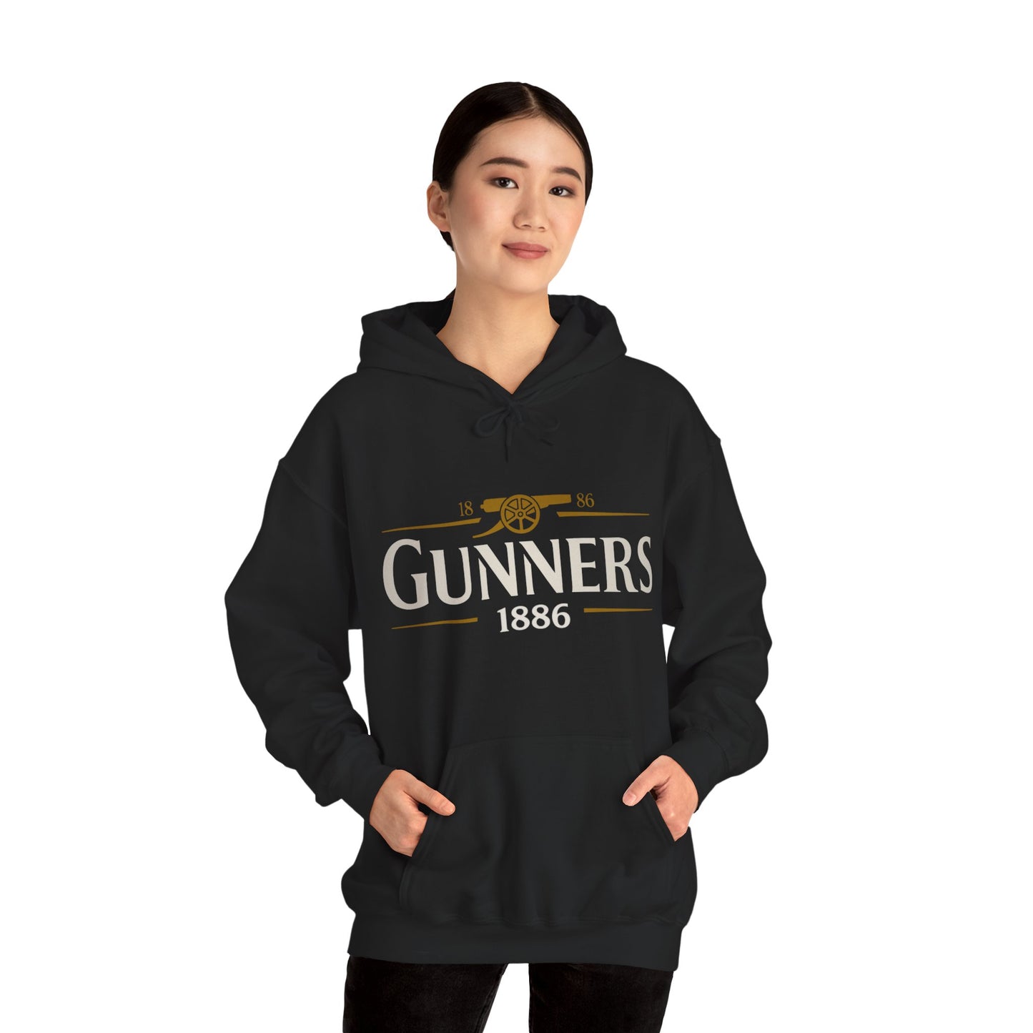 Gunners 1886 Hoodie — Vintage Football Supporter Pullover