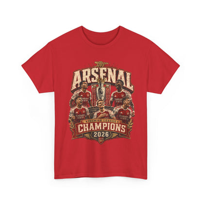 Arsenal 2026 Champions T-Shirt — Retro Team Trophy Football Tee