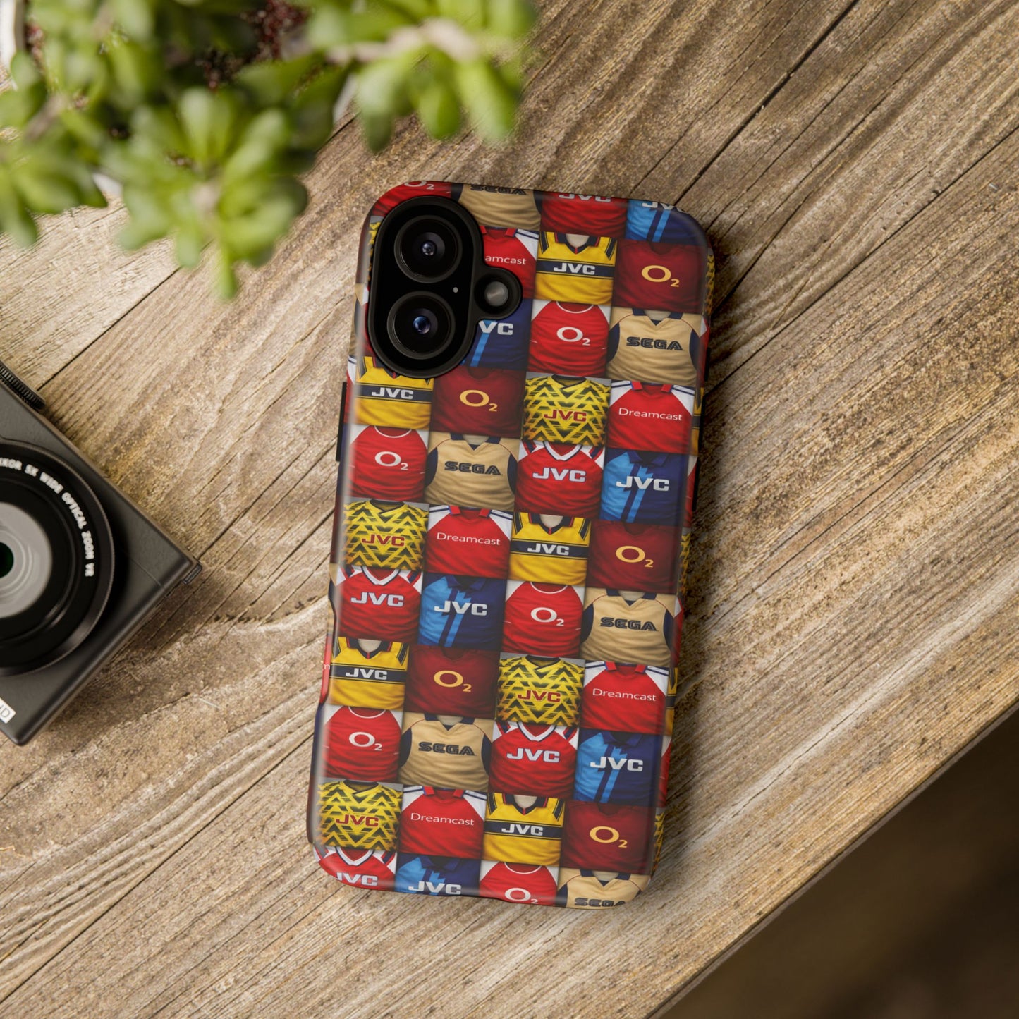 Retro Arsenal Football Shirt Mosaic Tough Phone Case