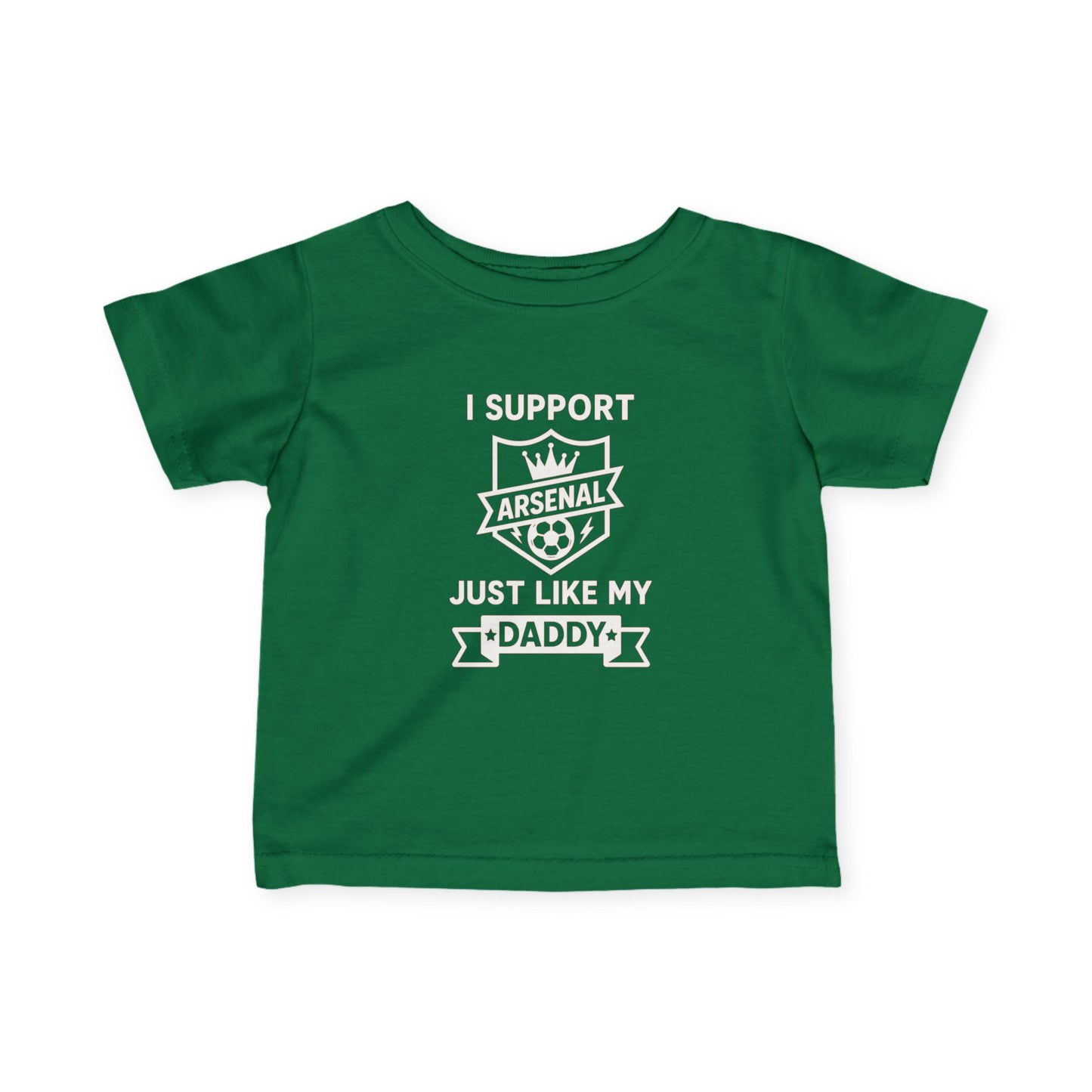 Infant Tee — "I Support My Dad Just Like My Daddy" Cute Baby Shirt for New Dads & Father’s Day
