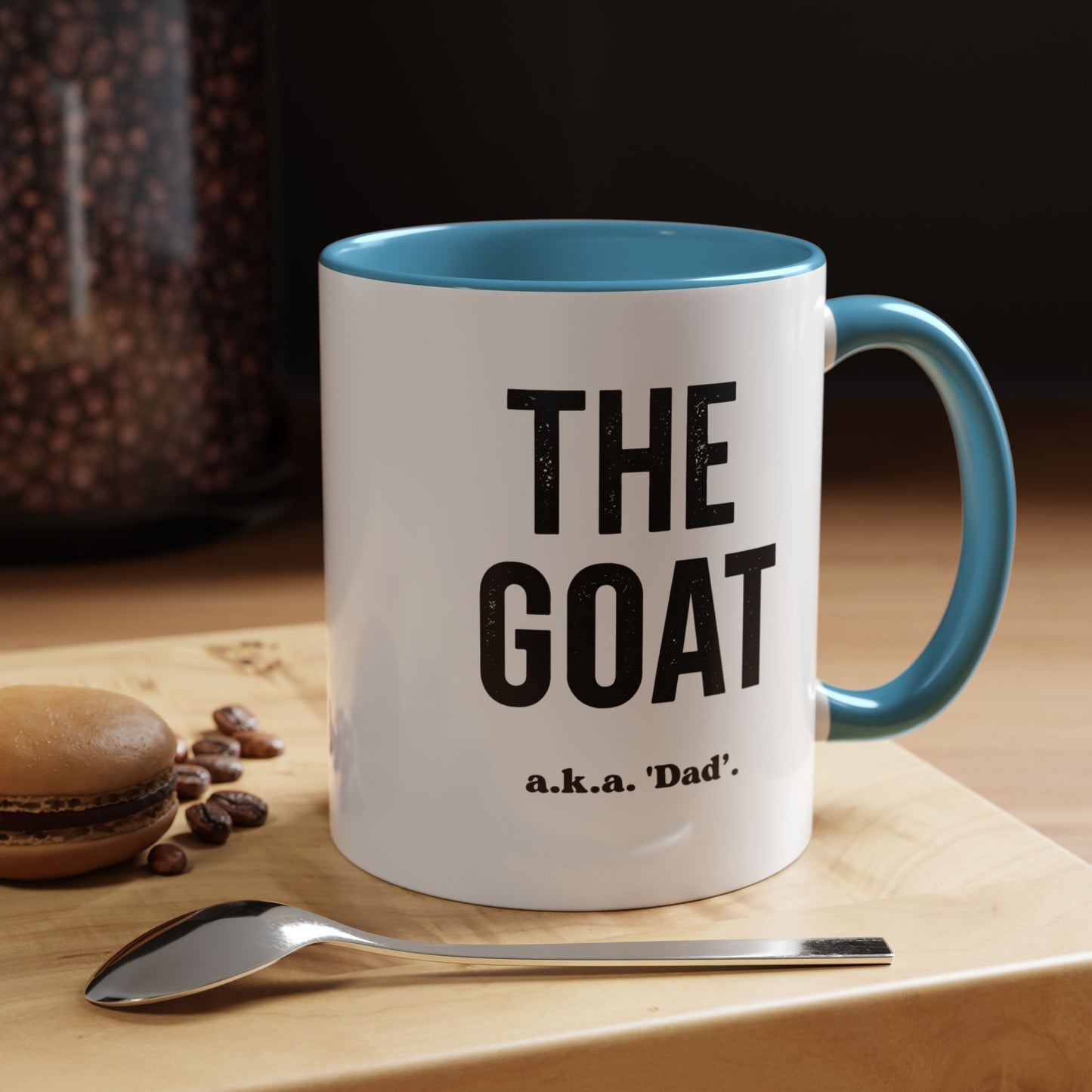 The GOAT Dad Accent Coffee Mug — 11/15oz Black-Handle Gift