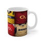 Arsenal Mug Inspired Retro Football Jersey Collage  — Vintage Arsenal Kit Coffee Cup