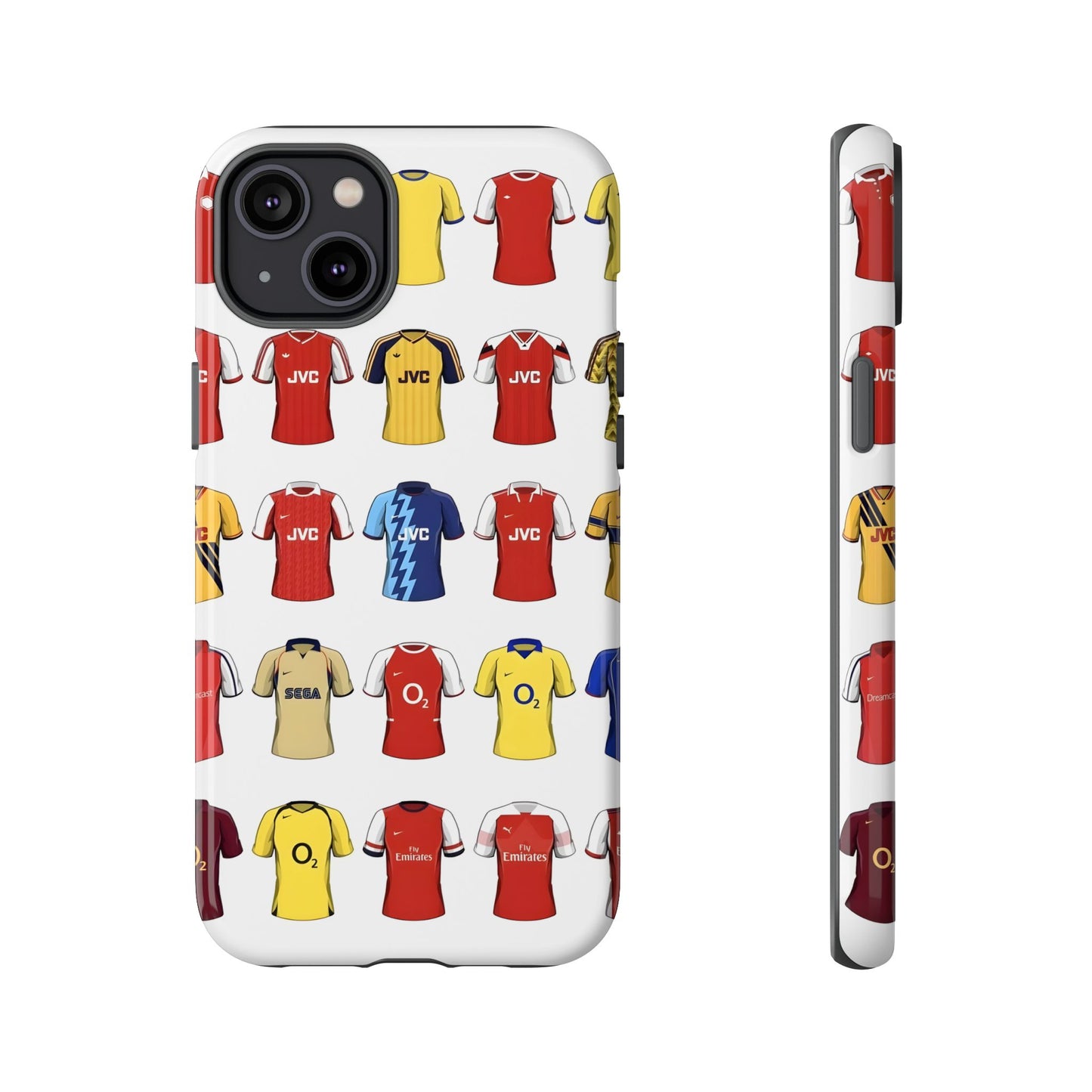 Arsenal Football Jersey Pattern Phone Case – Vintage Kit Collage Tough Cases