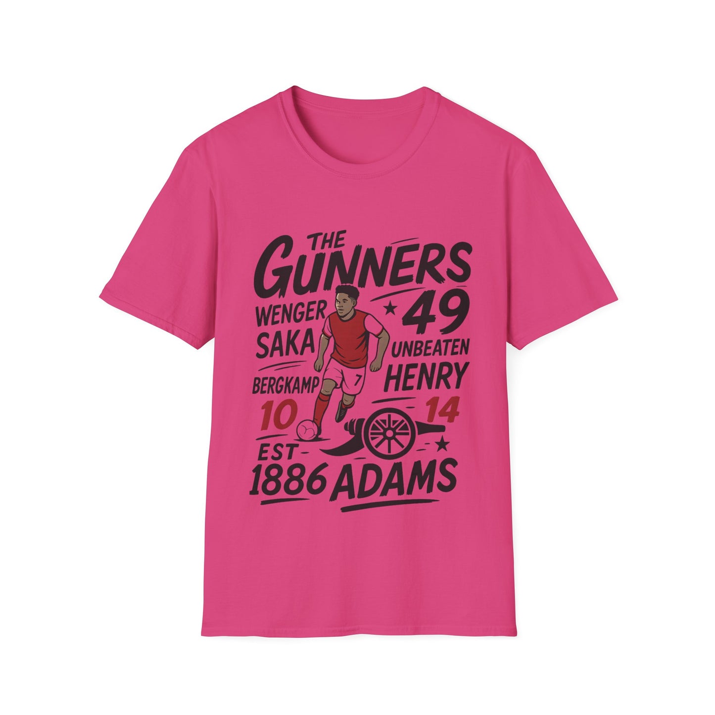 The Gunners Arsenal T-Shirt — Arsenal Legends Shirt (Wenger, Henry, Bergkamp, Saka)