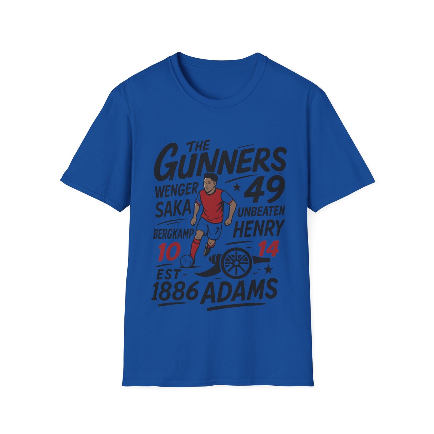 The Gunners Arsenal T-Shirt — Arsenal Legends Shirt (Wenger, Henry, Bergkamp, Saka)