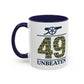 Arsenal '49 Unbeaten Accent Coffee Mug — Retro Football Fan Gift (11/15oz)
