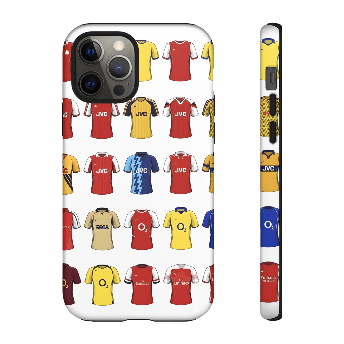Arsenal Football Jersey Pattern Phone Case – Vintage Kit Collage Tough Cases