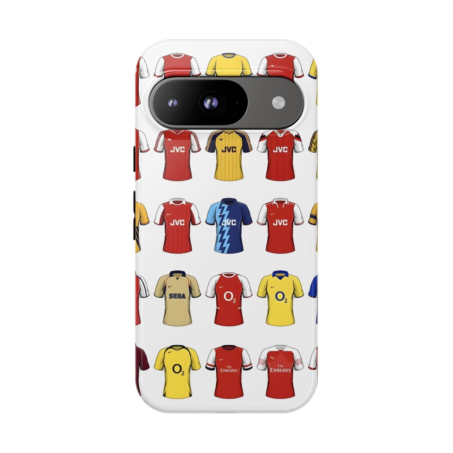 Arsenal Football Jersey Pattern Phone Case – Vintage Kit Collage Tough Cases
