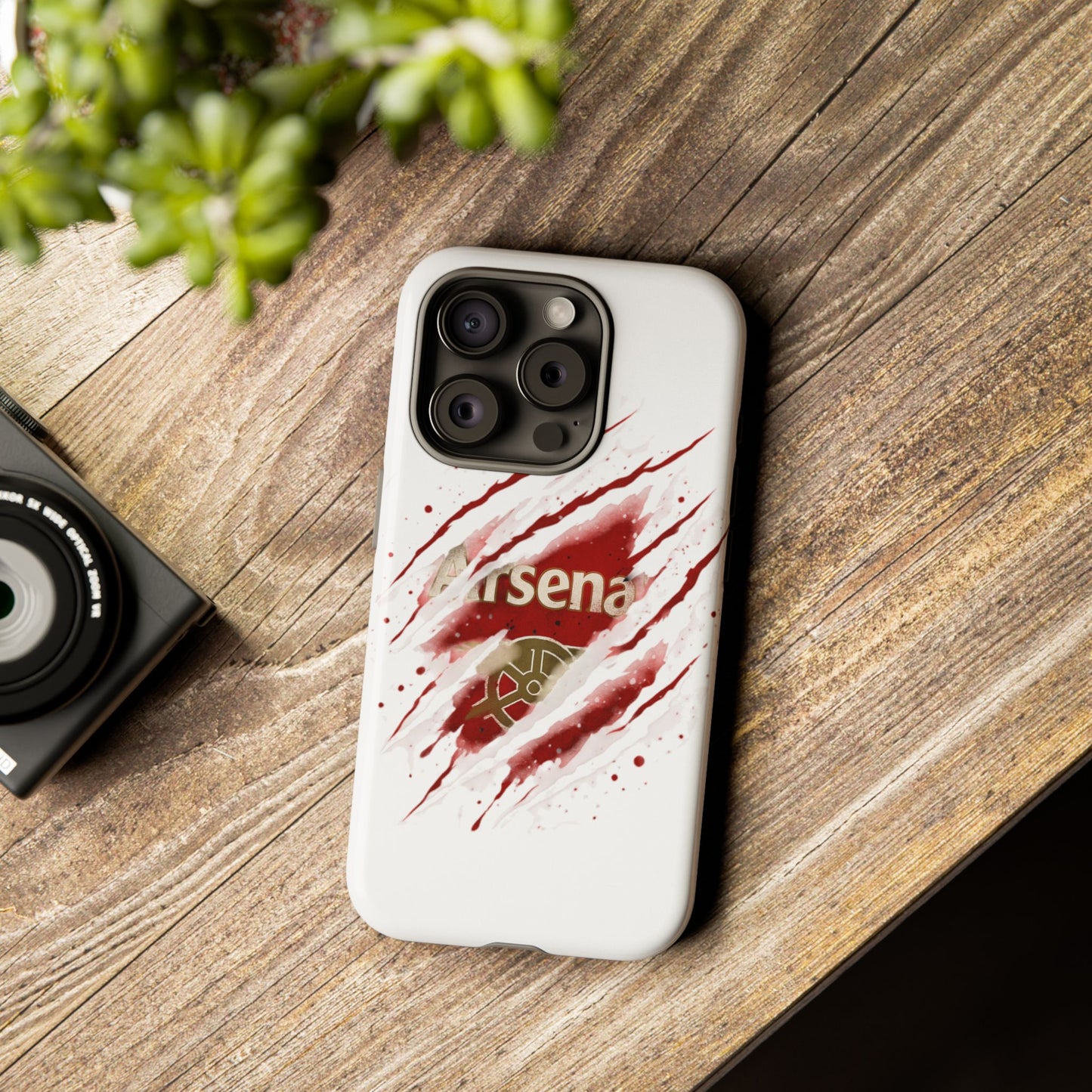 Arsenal Inspired Ripped Claw Phone Case — Football Fan Protective Cover