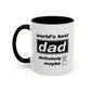 World's Best Dad Mug — "Definitely" Checked Funny Father's Day Coffee Mug