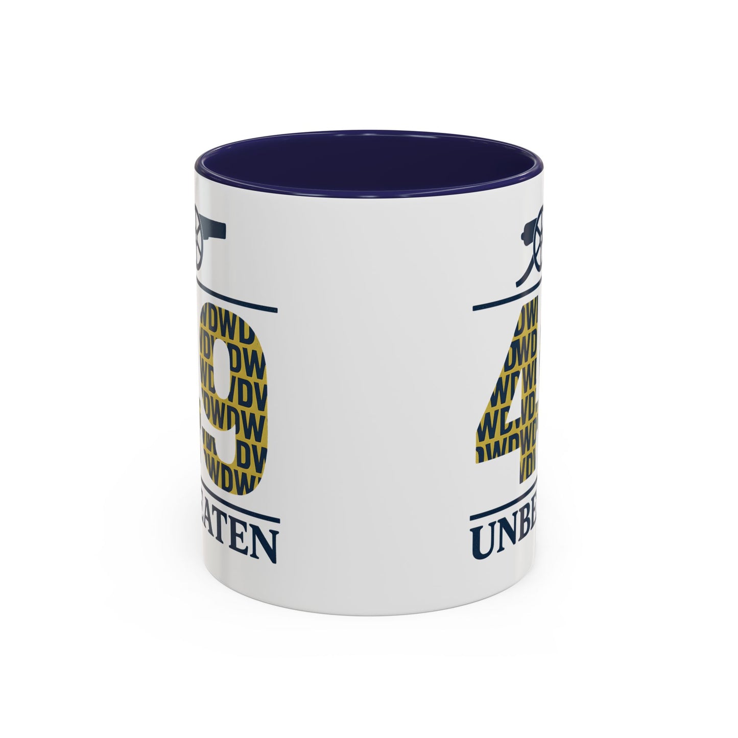 Arsenal '49 Unbeaten Accent Coffee Mug — Retro Football Fan Gift (11/15oz)