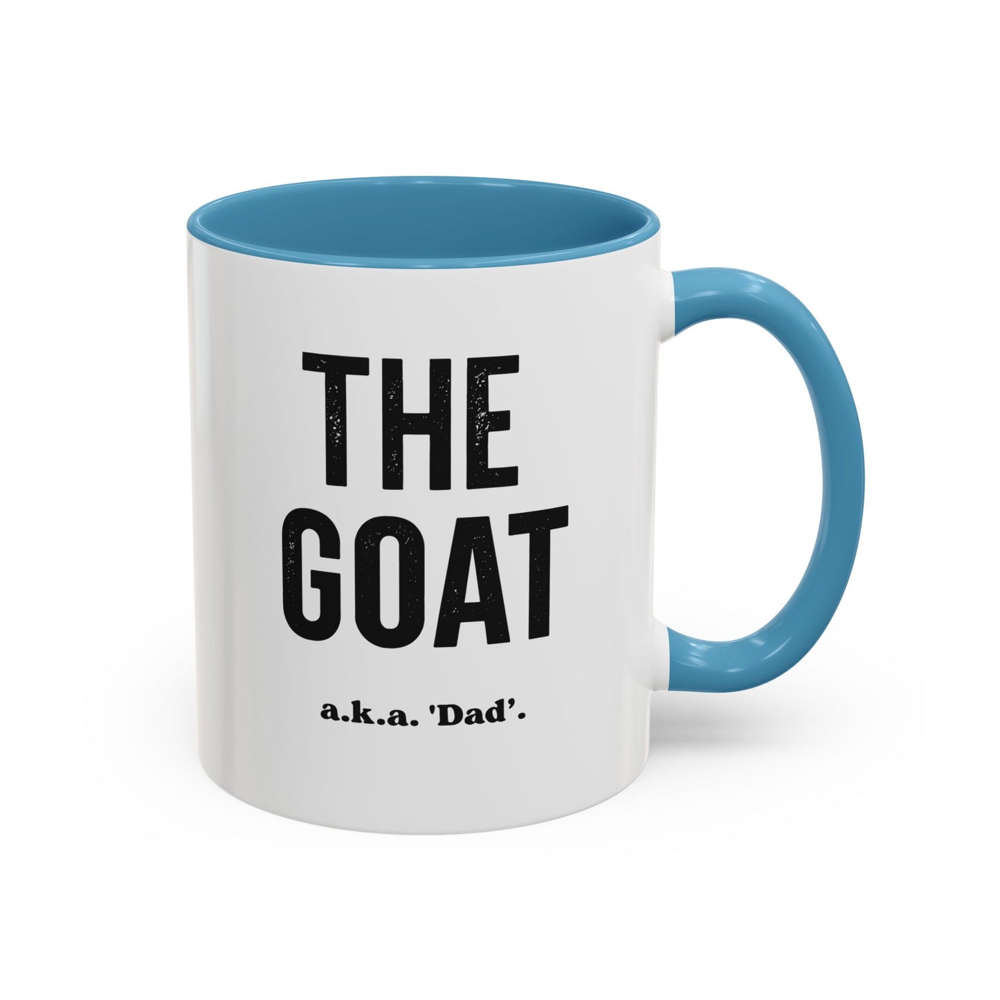 The GOAT Dad Accent Coffee Mug — 11/15oz Black-Handle Gift