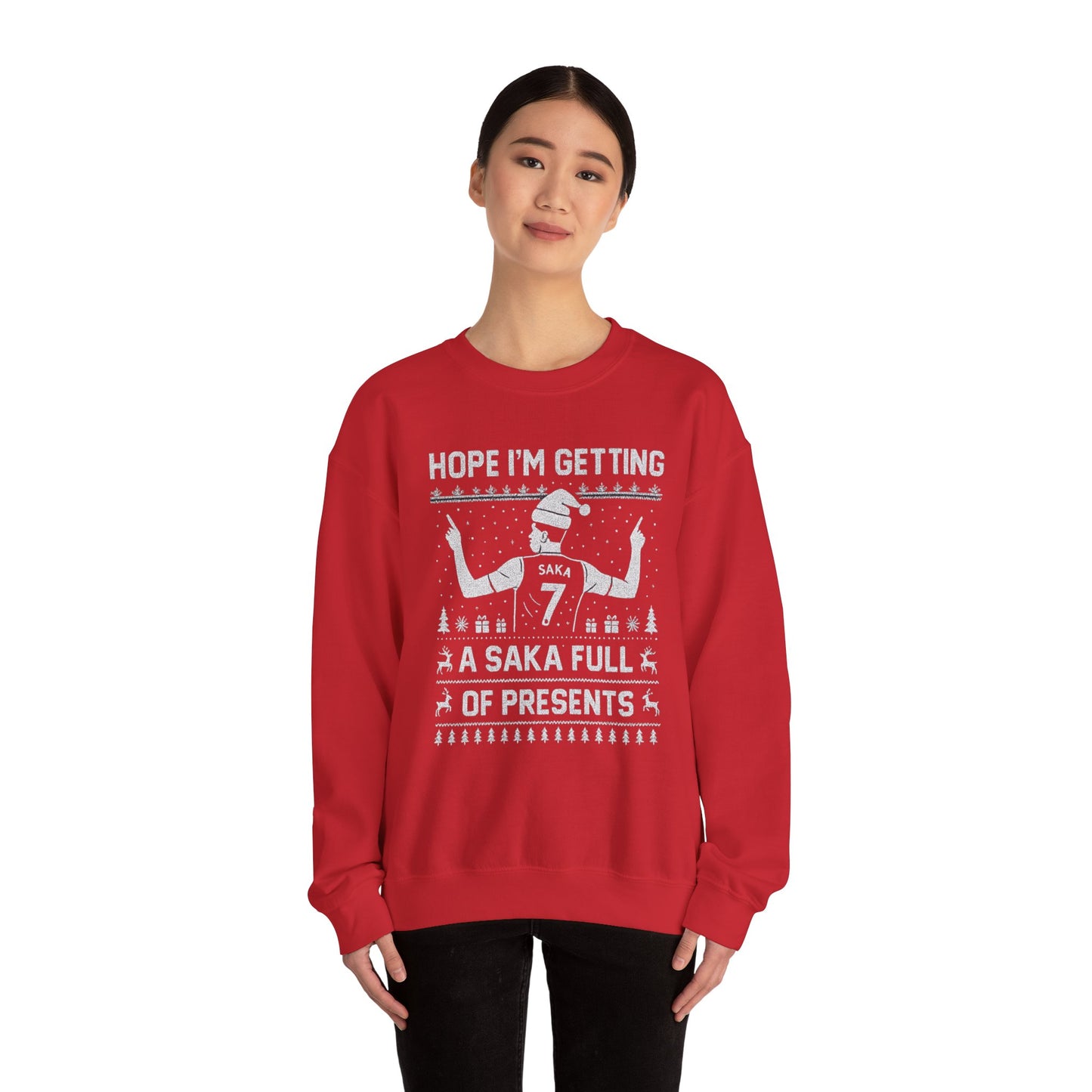 Arsenal Christmas Sweater  — "Hope I’m Getting A Saka Full Of Presents"