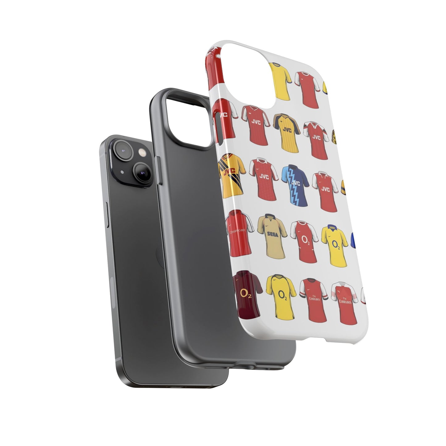 Arsenal Football Jersey Pattern Phone Case – Vintage Kit Collage Tough Cases