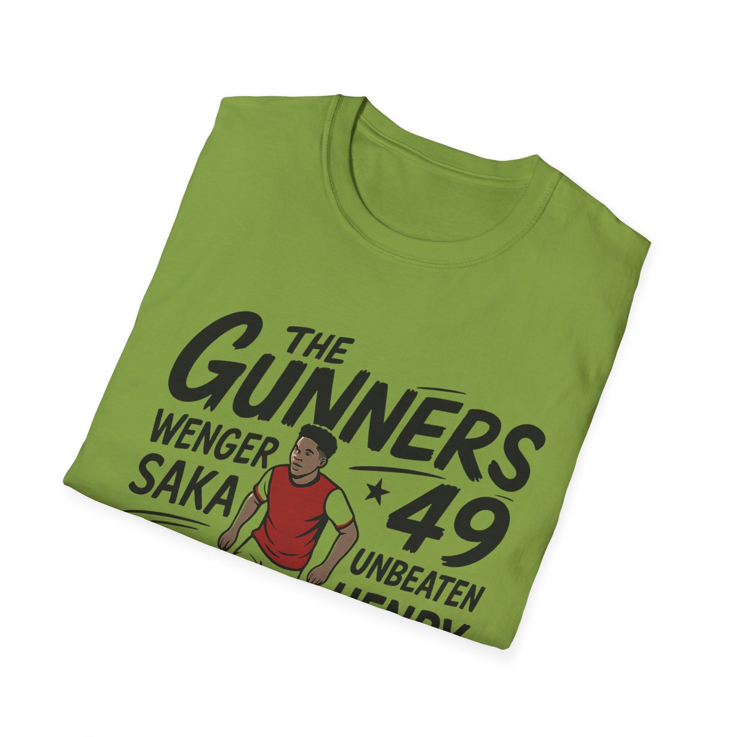 The Gunners Arsenal T-Shirt — Arsenal Legends Shirt (Wenger, Henry, Bergkamp, Saka)